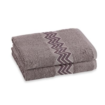 grey chevron bath towels