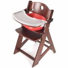 Alternate image 1 for Keekaroo&reg; Height Right&trade; High Chair with Infant Insert and Tray in Mahogany/Cherry
