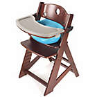 Alternate image 1 for Keekaroo&reg; Height Right&trade; High Chair with Infant Insert and Tray in Mahogany/Aqua