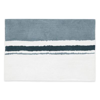 blue and white bath rug