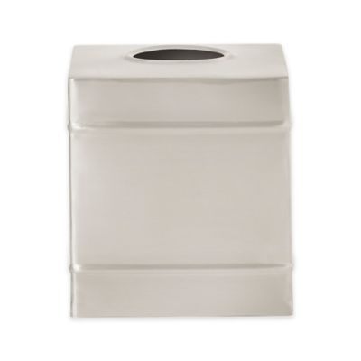 satin nickel tissue box cover