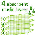 Alternate image 5 for green sprouts&reg; 3-Pack Organic Cotton Muslin Burp Cloths in White