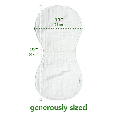 green sprouts&reg; 3-Pack Organic Cotton Muslin Burp Cloths in White. View a larger version of this product image.