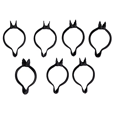 Class Home Metal Window Curtain Clip Rings in Black (Set of 7). View a larger version of this product image.