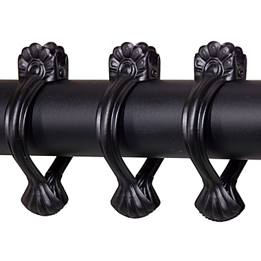 Class Home Metal Window Curtain Clip Rings in Black (Set of 7). View a larger version of this product image.