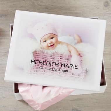 Personalized Baby Photo Keepsake Memory Box. View a larger version of this product image.