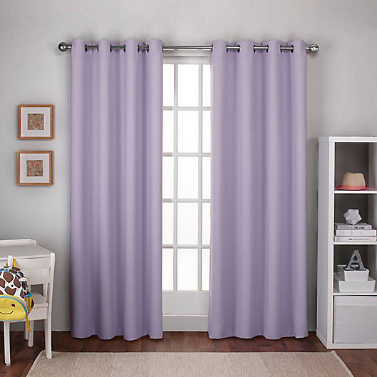 Alternate image 1 for Textured Woven Grommet Room Darkening Thermal Window Curtain  (Set of 2)
