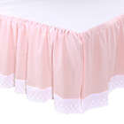 Alternate image 0 for The Peanut Shell&trade; Farmhouse Crib Skirt in Pink