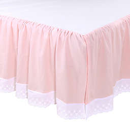 The Peanut Shell™ Farmhouse Crib Skirt in Pink