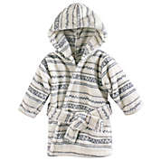 Hudson Baby&reg; Aztec-Inspired Fleece Bathrobe in Grey