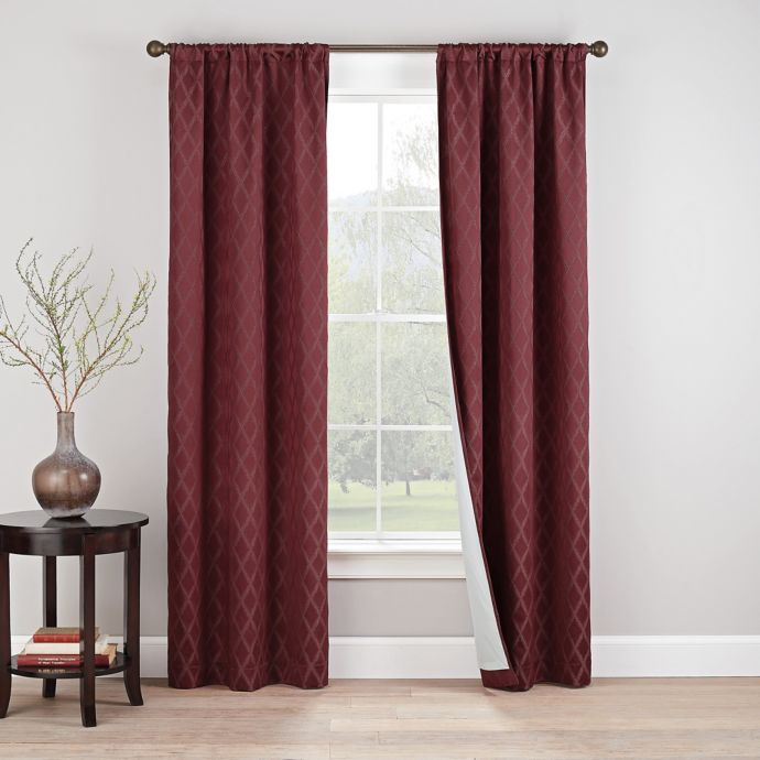 Eclipse Godfrey 2Pack Rod Pocket 100 Blackout Window Curtain Panels