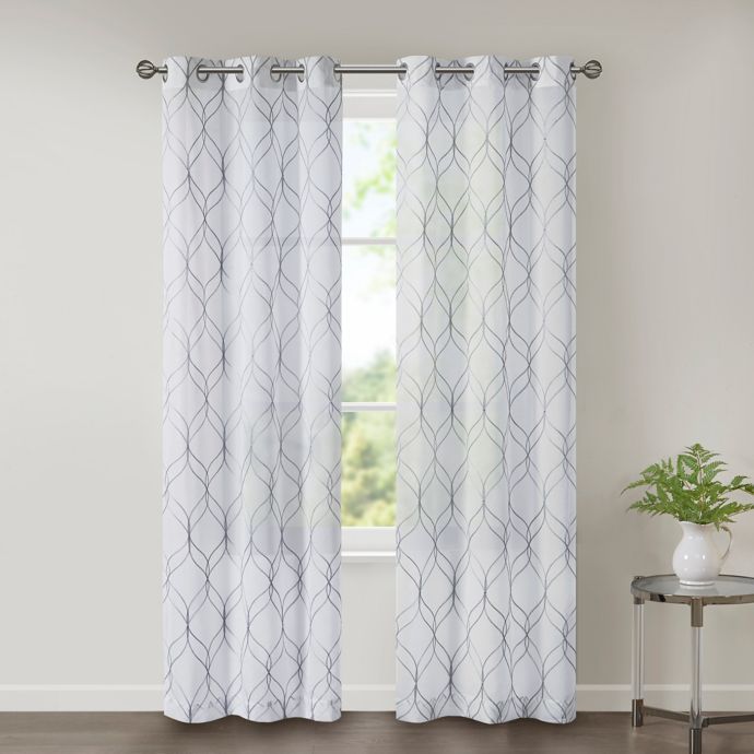 SALT™ Corwin 2 Pack Grommet Sheer Window Curtain Panels | Bed Bath 