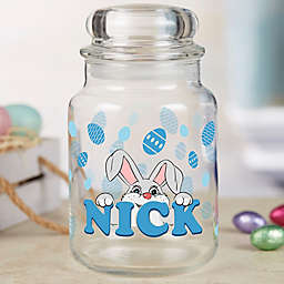 Bunny Love Personalized Glass Candy Jar