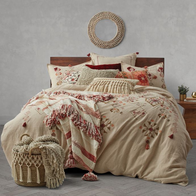 Tassel Embroidery Duvet Cover Bed Bath And Beyond Canada