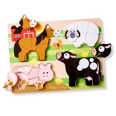 melissa and doug chunky puzzle farm animals
