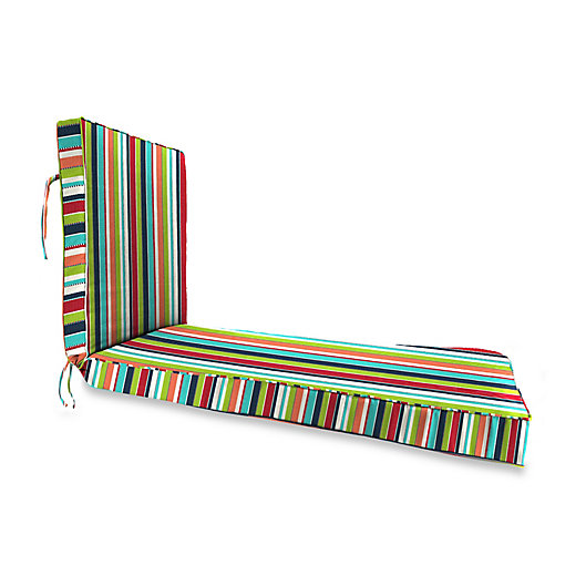 Alternate image 1 for Stripe 80-Inch x 23-Inch Chaise Lounge Cushion in Sunbrella® Canvas