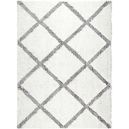 Home Dynamix Oxford 7-Foot 10-Inch x 10-Foot 2-Inch Oxford Shag Area Rug in Ivory