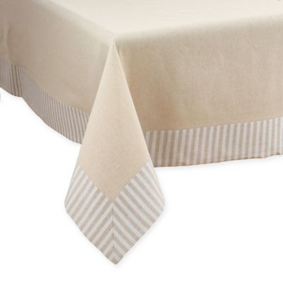 striped tablecloth