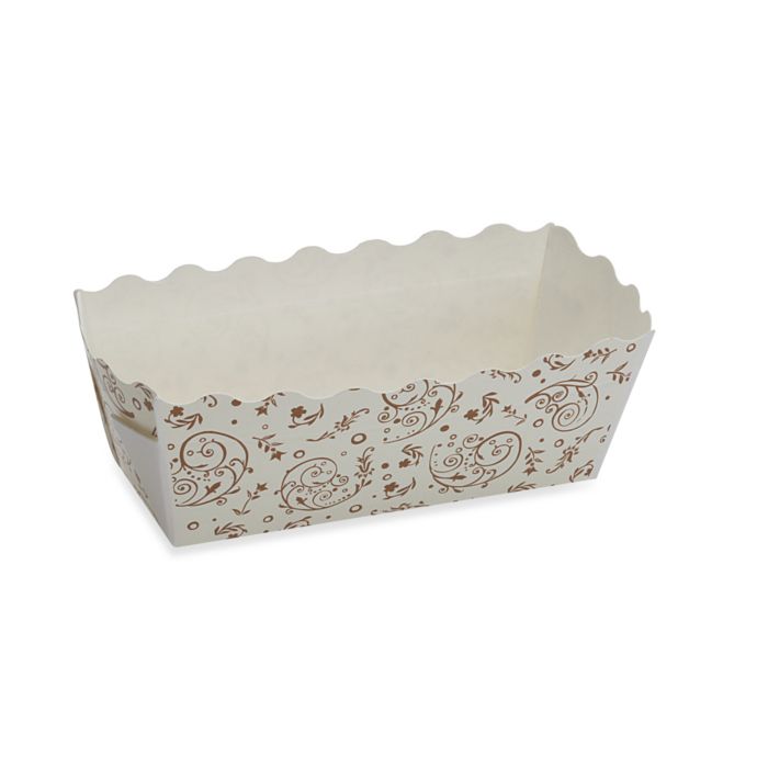 Rectangular Mini Loaf Baking Pans in Brown Blossom (Set of 6) | Bed