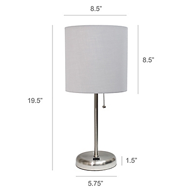 Limelights Stick Lamp With USB Charging Port. View a larger version of this product image.