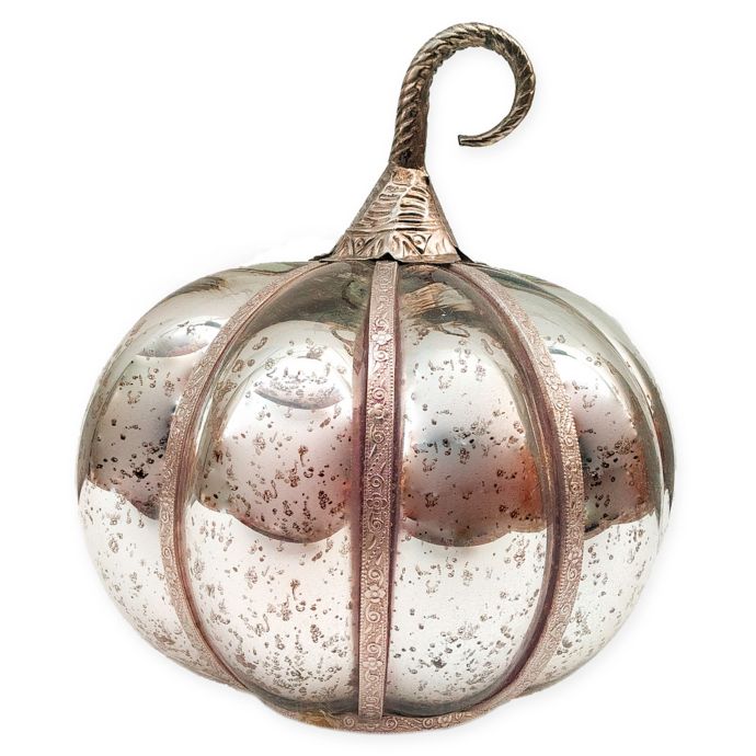 Mercury Metal Pumpkin in Antique Silver | Bed Bath & Beyond