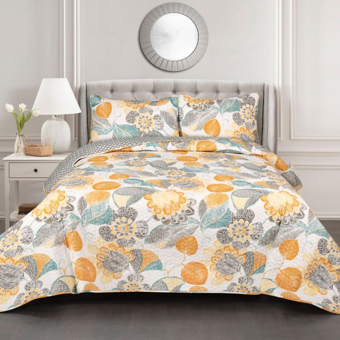 Lush Decor Layla 3-Piece Reversible Quilt Set | Bed Bath ...