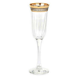 Lorren Home Trends Lorenzo Melania Champagne Flutes in Smoke (Set of 6)