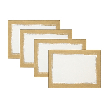 Villeroy &amp; Boch Metallic Brushstroke Placemats in Ivory (Set of 4). View a larger version of this product image.