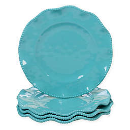 Certified International Perlette Dinner Plates in Teal (Set of 4)