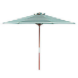 DestinationGear 9-Foot Round Wood Striped Umbrella
