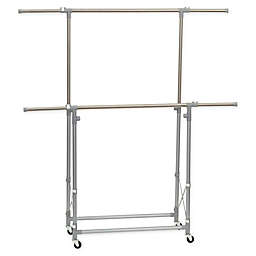 Household Essentials® Stainless Steel Adjustable Double Bar Garment Rack
