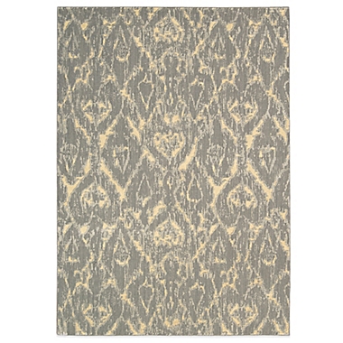Nourison Nepal Ikat Machine Woven 5&#39;3 x 7&#39;5 Area Rug in Quartz. View a larger version of this product image.