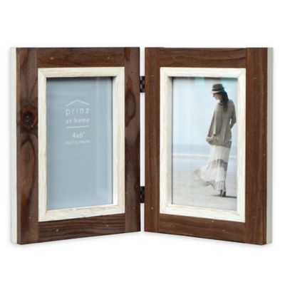 Silver Double Sided Photo Frame 5" x 7" Pictures Folding Twin Hinged Book Style 