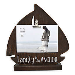 Prinz Family Is My Anchor 4-Inch x 6-Inch Picture Frame in Brown