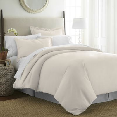 Pointehaven 525-Thread-Count Full/Queen Duvet Cover Set in Ivory Pearl