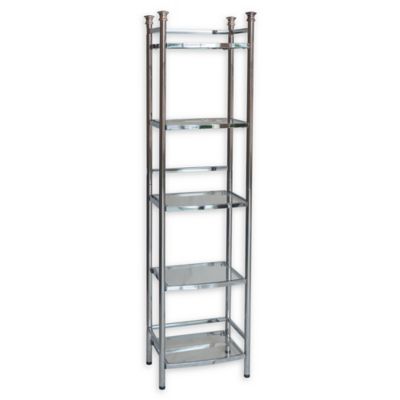 bathroom corner shelf unit chrome