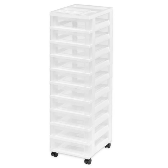 Iris 10 Drawer Rolling Storage Cart Bed Bath Beyond