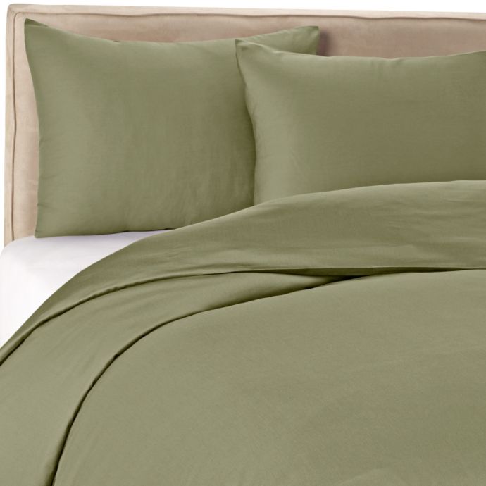 Wamsutta® 400 Thread Count Duvet Cover Set in Sage Bed Bath and