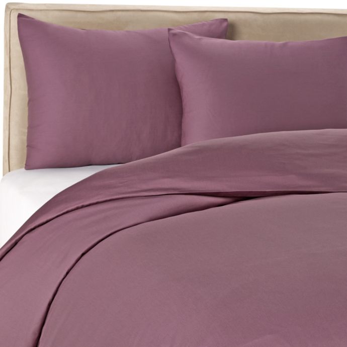 Wamsutta® 400 Duvet Cover Set in Purple Bed Bath and Beyond Canada