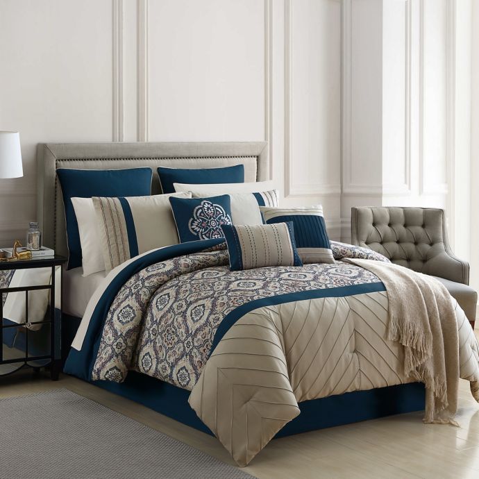 Warrenton Embroidered 14 Piece Comforter Set Bed Bath Beyond