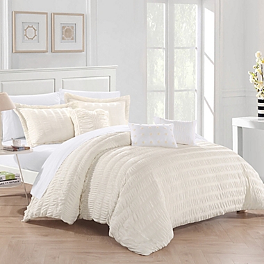 Chic Home Daza 10-Piece Queen Comforter Set in Beige. View a larger version of this product image.