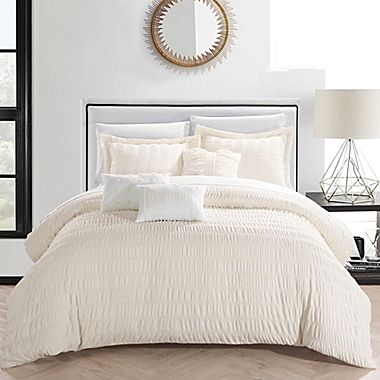 Chic Home Daza 10-Piece Queen Comforter Set in Beige. View a larger version of this product image.