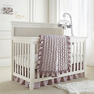 Levtex Baby&reg; Heritage Organic Cotton Floral Fitted Crib Sheet in Lilac. View a larger version of this product image.