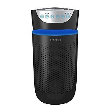 HoMedics&reg; TotalClean APT20 5-in-1 Tower Air Purifier in Black. View a larger version of this product image.