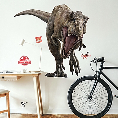RoomMates&reg; 11-Piece Jurrasic World 2 T-Rex Vinyl Wall Decal Set. View a larger version of this product image.