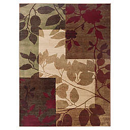 Tribeca Heat Set Floral 5-Foot 3-Inch x 7-Foot 2-Inch Area Rug in Multi