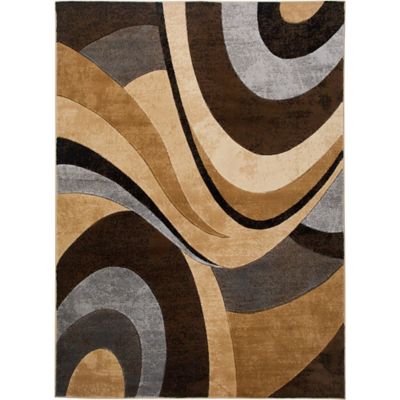 Home Dynamix Tribeca 7-Foot 10-Inch x 10-Foot 6-Inch Area Rug in Brown/Grey