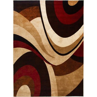 Home Dynamix Tribeca 5-Foot 2-Inch x 7-Foot 2-Inch Area Rug in Brown/Red