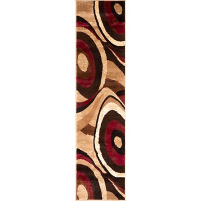 Home Dynamix Tribeca 1-Foot 9-Inch x 7-Foot 2-Inch Runner in Brown/Red