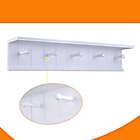 Alternate image 4 for Danya B.&trade; 24-Inch x 4-Inch 5-Hook Coat Rack and Display Shelf in White